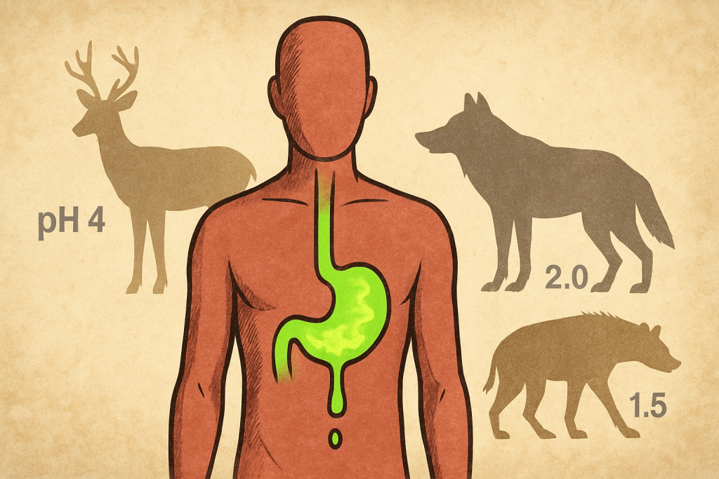 The Human Stomach: Acid, Evolution, and the Myth of the Natural Vegetarian